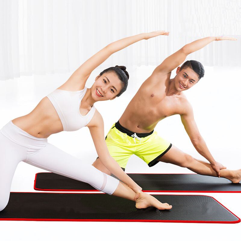 Yoga Mat 10mm Thick Non-Slip NBR Fitness Pilates Exercise Mat - 183x61cm