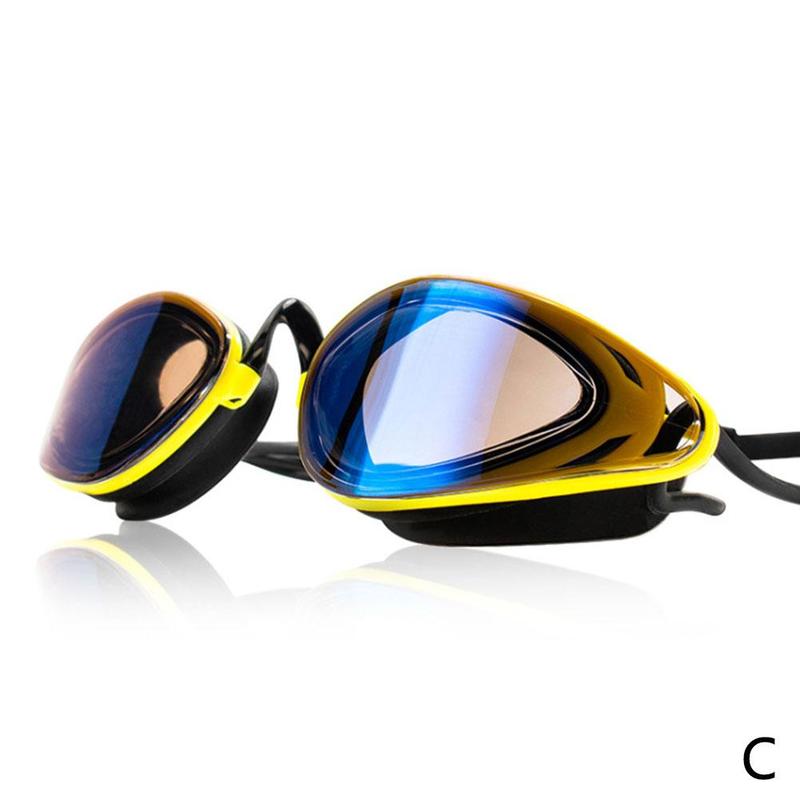 Zwembril Siliconen Waterdicht Galvaniseren Zwemmen Volwassen Anti-Fog Zwembril Bril Professionele V3G2: C