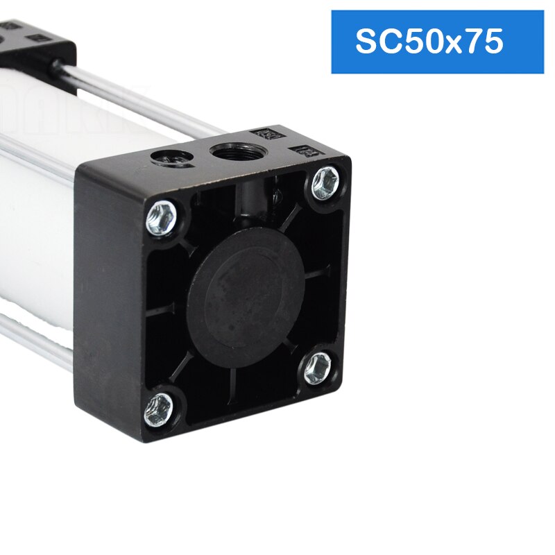 Sc50 x 75 50mm reikäinen 75mm- tahti standardi teleskooppinen pneumaattinen toimilaite männän tiiviste spesifikaatio isku pneumaattinen sylinteri
