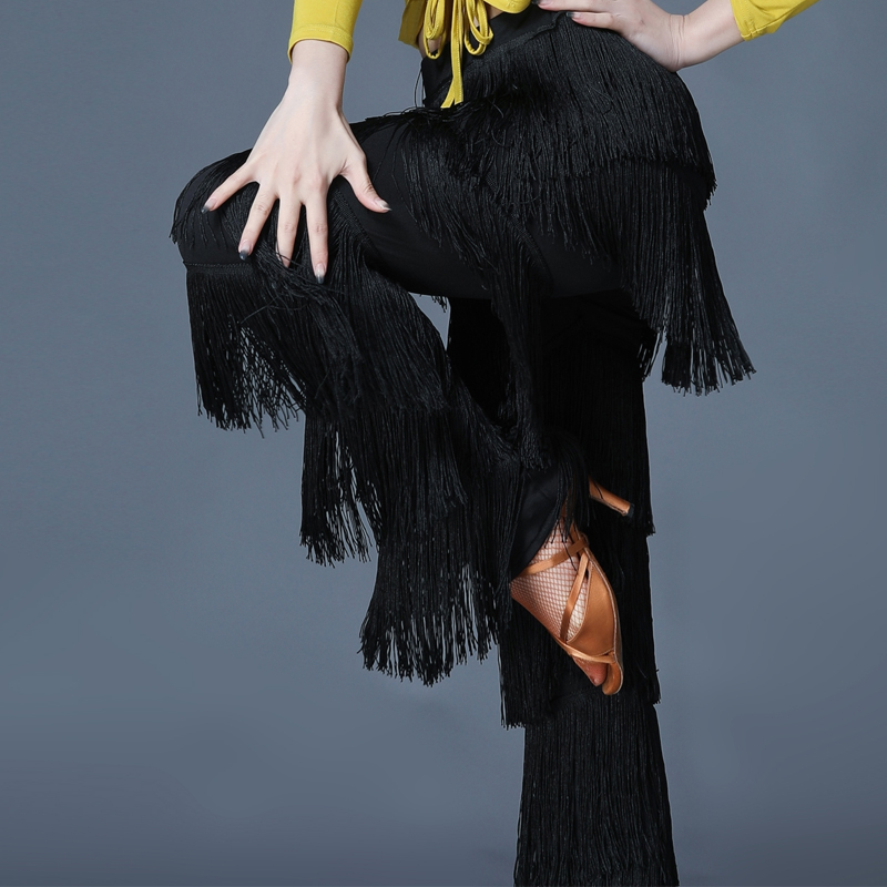 Pantaloni da gonna da ballo moderni per adulti da donna pantaloni con frange danza latina nuovi pantaloni con frange abito da ballo abito latino abito da ballo latino