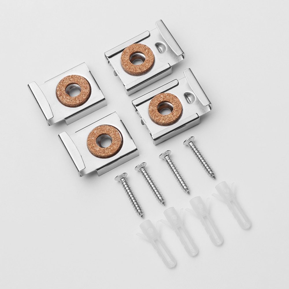 1Set Unframed Spiegel Kast Beugel Opknoping Houder Verstelbare Duurzaam Glasklem Badkamer Supply Duurzaam Home Hardware