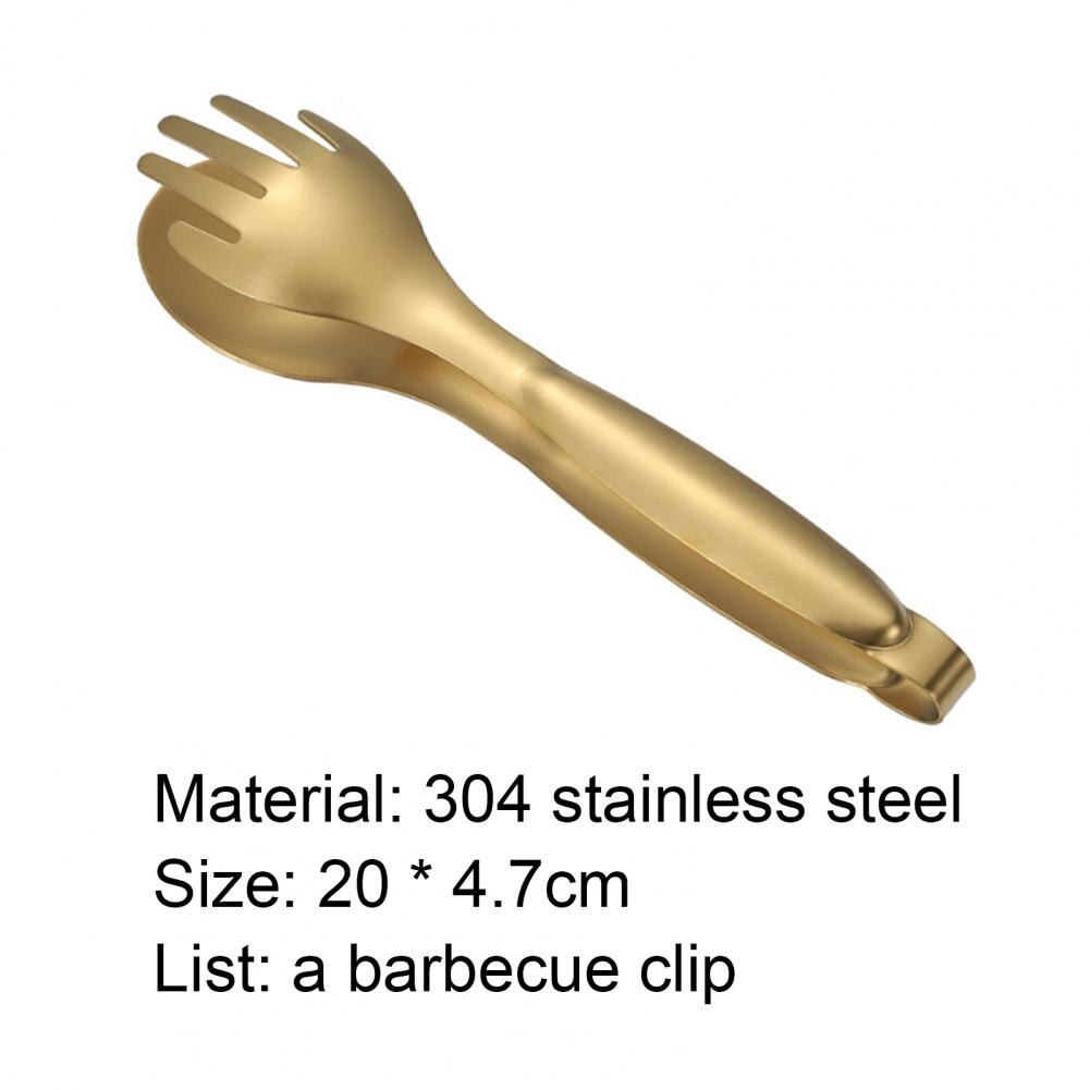 Food Clamp Ergonomic Kitchen Utensils 304 Stainless Steel BBQ Steak Buffet Clip for Kitchen Stainless steel food tongs