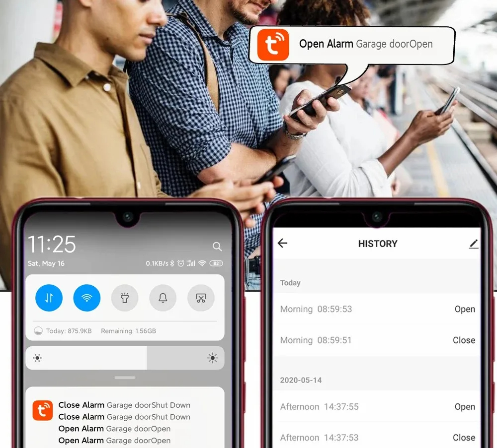 Originele Tuya WIFI Smart Garagedeur Opening Controller APP Spraakgestuurde Smart Switch Met Alexa Echo Google Home Smart Life