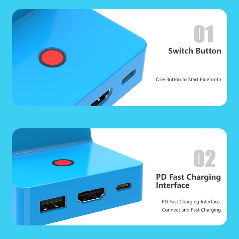 Typ C Dock für Nintendo Schalter Tragbare TV Docking Station USB C zu 4K HDMI-kompatibel USB 3,0 PD für Macbook Pro Handy