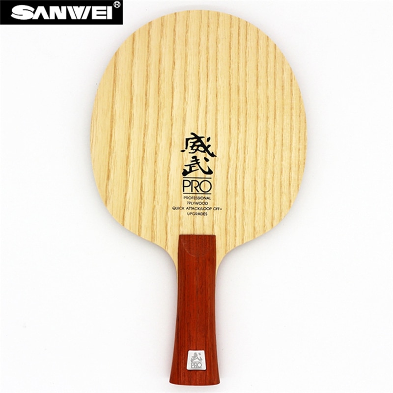 Sanwei  v5 pro bordtennis klinge 7 krydsfiner quicky attack+ loop off+ ping pong ketcher bat paddle tennis de mesa