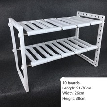 2-tier Expandable Under Sink Organization Shelf, Multi-functional Adjustable Storage Shelves Save Space For Bathroom Kitchen: White