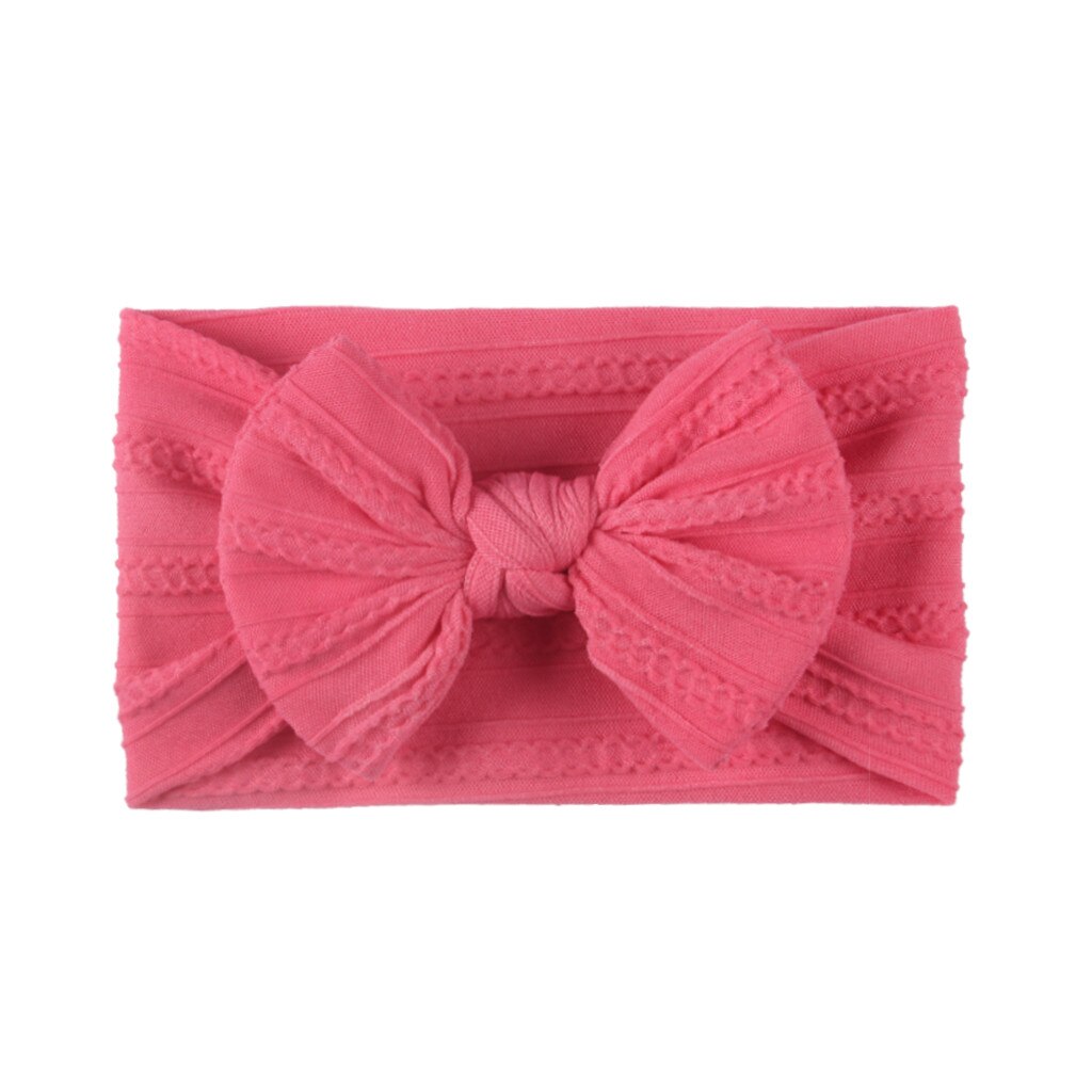 #40 Newborn Photography Baby Hair Band Kids Newborn Girls Baby Solid Headband Hair Band Bow Accessories Headwears Подарок: L