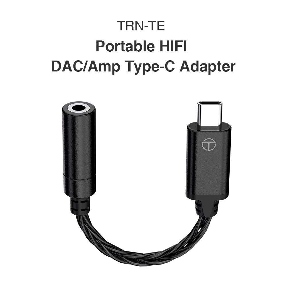 TRN TE DAC AMP Adapter Type-C do 3.5mm kabel audio chip wzmacniacz słuchawkowy PCM 96 kHz dla oficjalnego sklepu TRN: Default Title