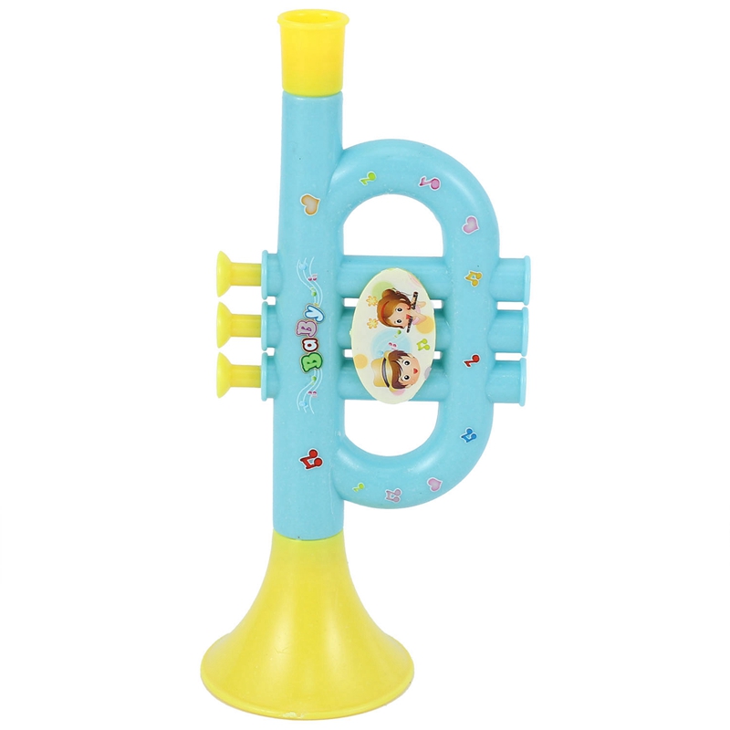 Colorful Children&#39;S Blowable Trumpet Trumpet Instrument Musical Toy Random Color Pattern