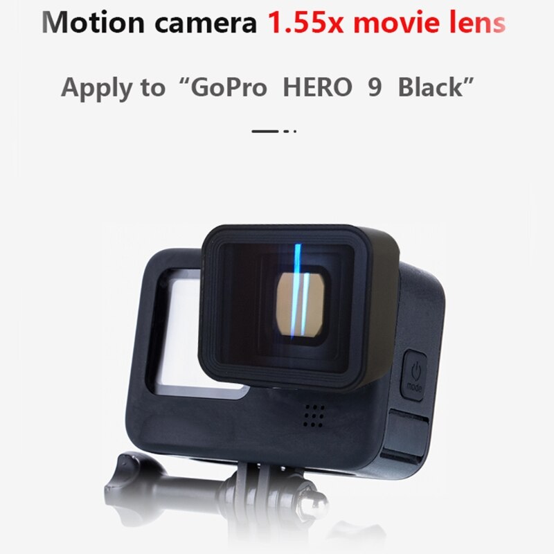 1.55X Cinema Movie Lens Breedbeeld Geborsteld Blu-ray Anamorphic Hoge-Defination Lens Compatibel Met Hero 9 Sport Action T84D