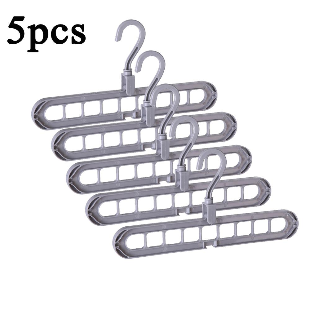 Clothes hanger organizer Space Saving Hanger multi-function folding magic hangers drying Racks Scarf clothes Storage: 5pcs