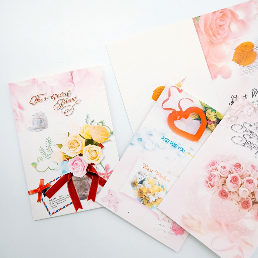 10 Stks/partij Mooie Bloemen Zegen Kleine Wenskaart Met Envelop Cards Kerst Card