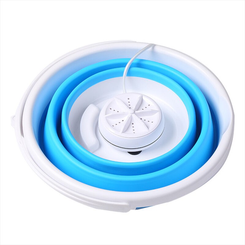 Coway USB Mini Portable Machine à laver à ultrasons Turbo personnel rotatif laveuse pratique voyage d'affaires à la maison: Bleu / three-in-one