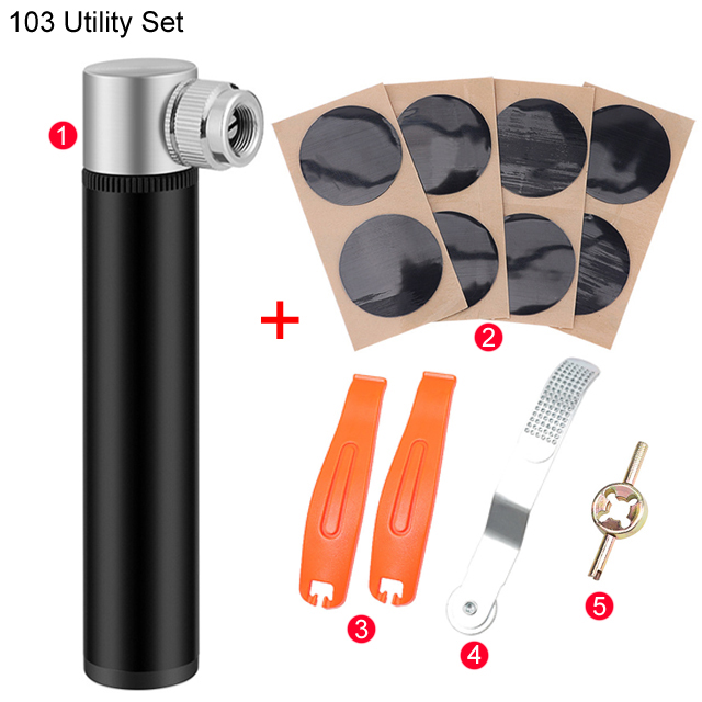 160PSI Hoge Druk Fietspomp Hand Mini Pomp Fiets Air Inflator Compressor Met Houder Voor Schrader/Presta Ventiel Fietspomp: Black A 120PSI Set2