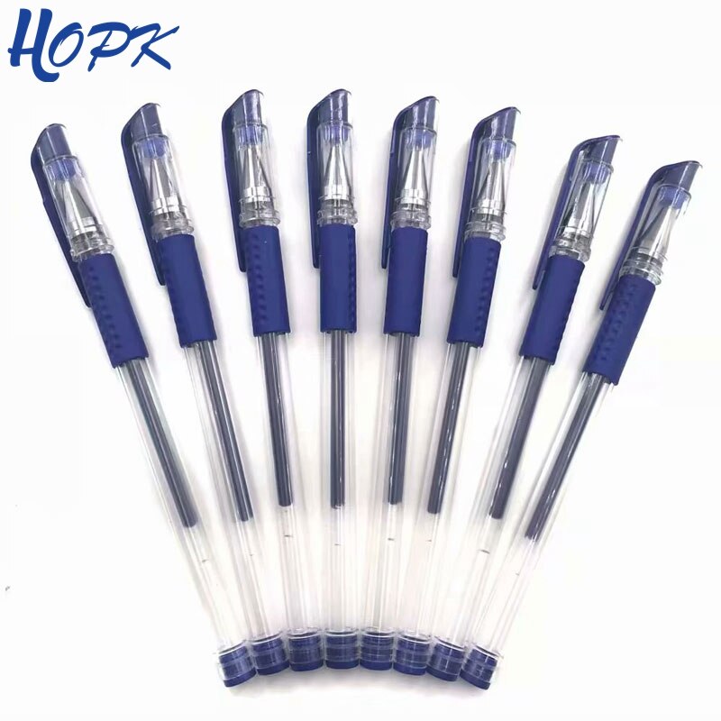 8 Pcs/lot Office Red Blue Black Ink Gel Pen 0.5mm Writing Neutral Pens Rod for Student School Supplies Stationery Tool
