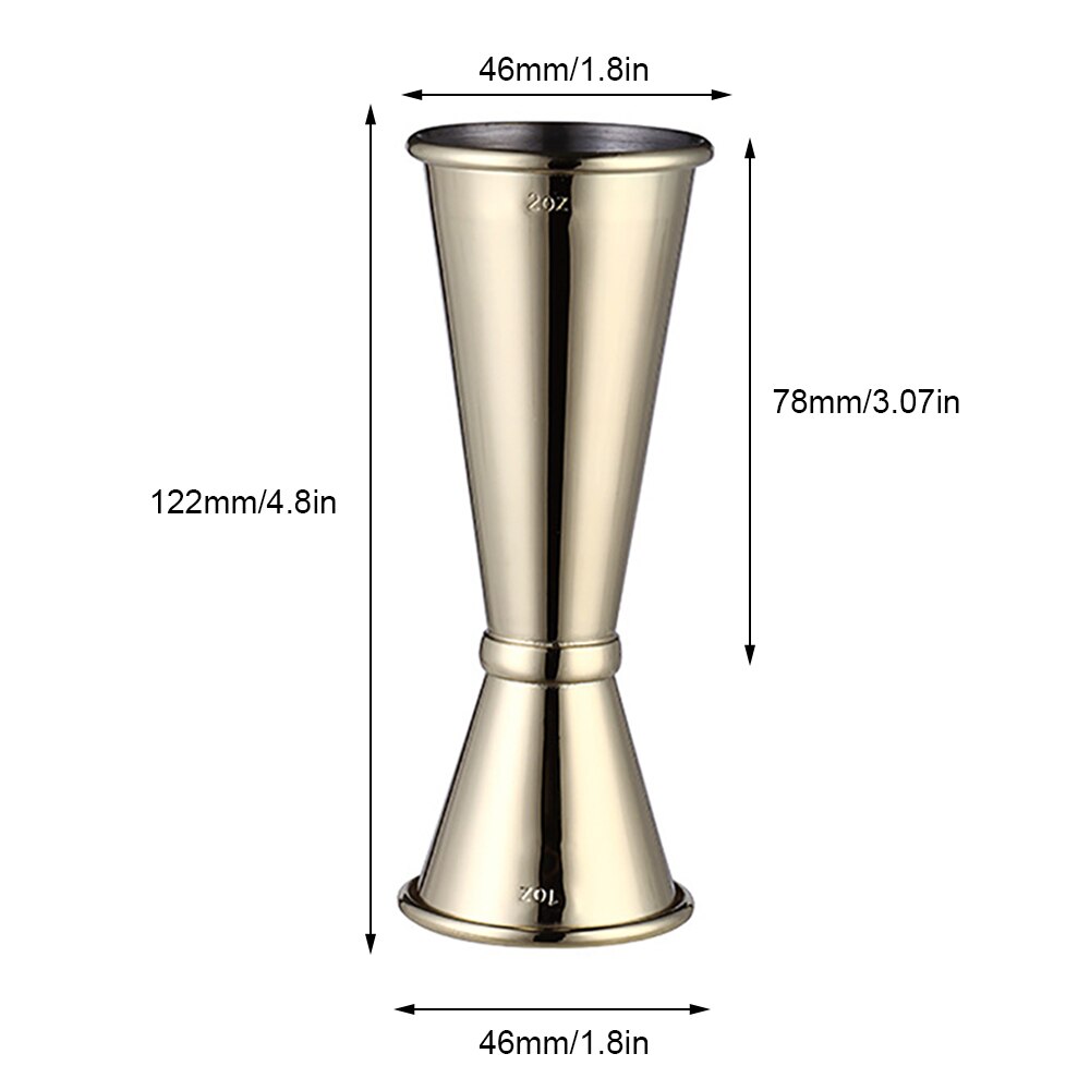 Cocktail Bar Jigger Japanese Stainless Steel Measuring Cup Jigger Double Spirit Bartender Cocktail Shaker Bar Accessories: Black