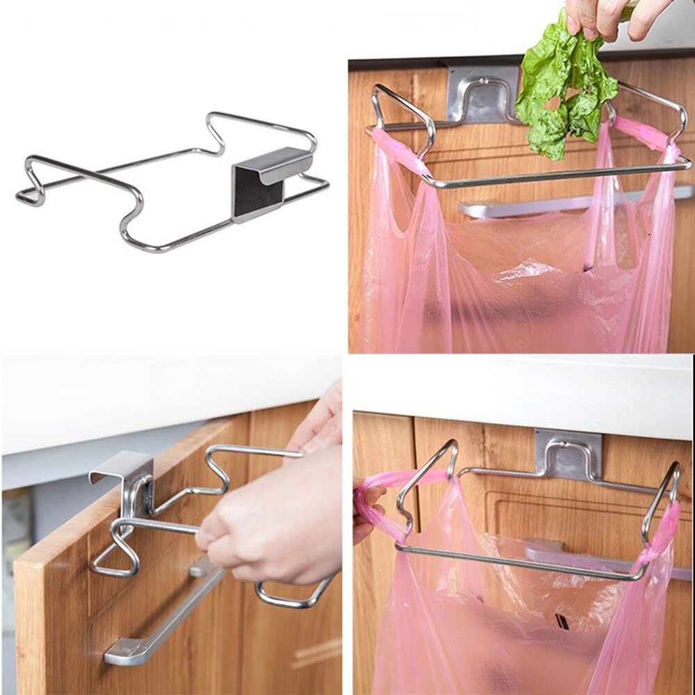 Garbage Bag Rack Stack #40 1/pc Stainless Steel Garbage Bag Rack Hook Mul... – Vicedeal