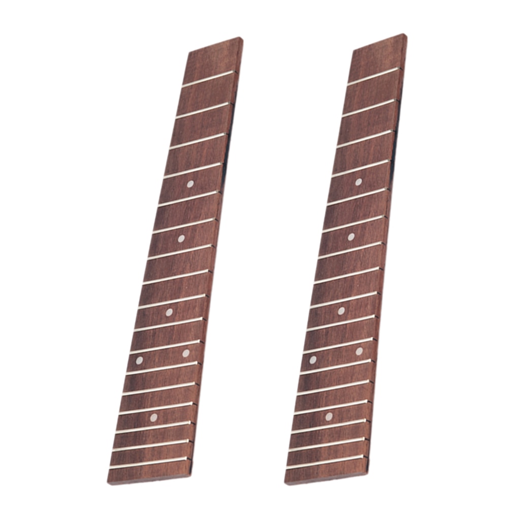 2 Pcs of Pack Rosewood 4 String Hawaii Guitar 17 Frets Fretboard for 23 inch Ukulele