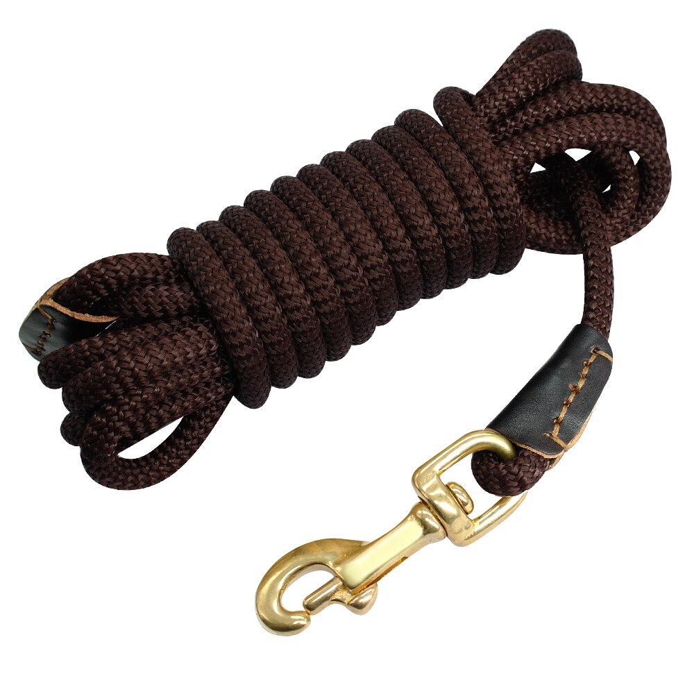 Nylon Hund Lange Leine Haustier Verfolgung Leine Schwarz Runde Seil Hunde gehen Ausbildung Blei Leinen 3 M/5 M /10 M/20 M Für Mittel groß Hunde: Kaffee / 5M