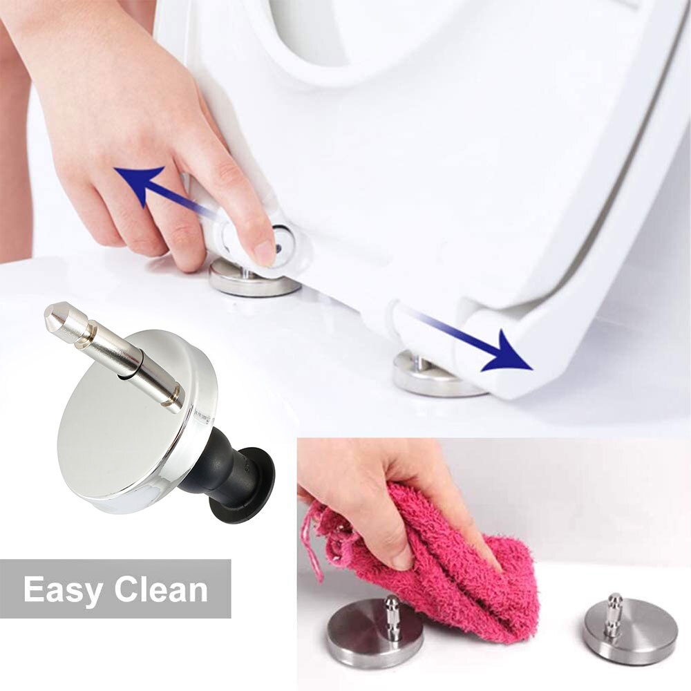 4 Pack Toilet Seat Fittings Fixings | Quick Release Hinges | Universal Compatibility - View #11
