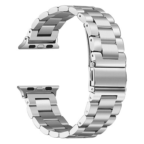 42mm 38mm de Metal de acero inoxidable banda de reloj Apple Watch banda 40mm 44mm pulsera correas para reloj para la serie de correas para iWatch 5 4 3 2 1: for 42 and 44mm