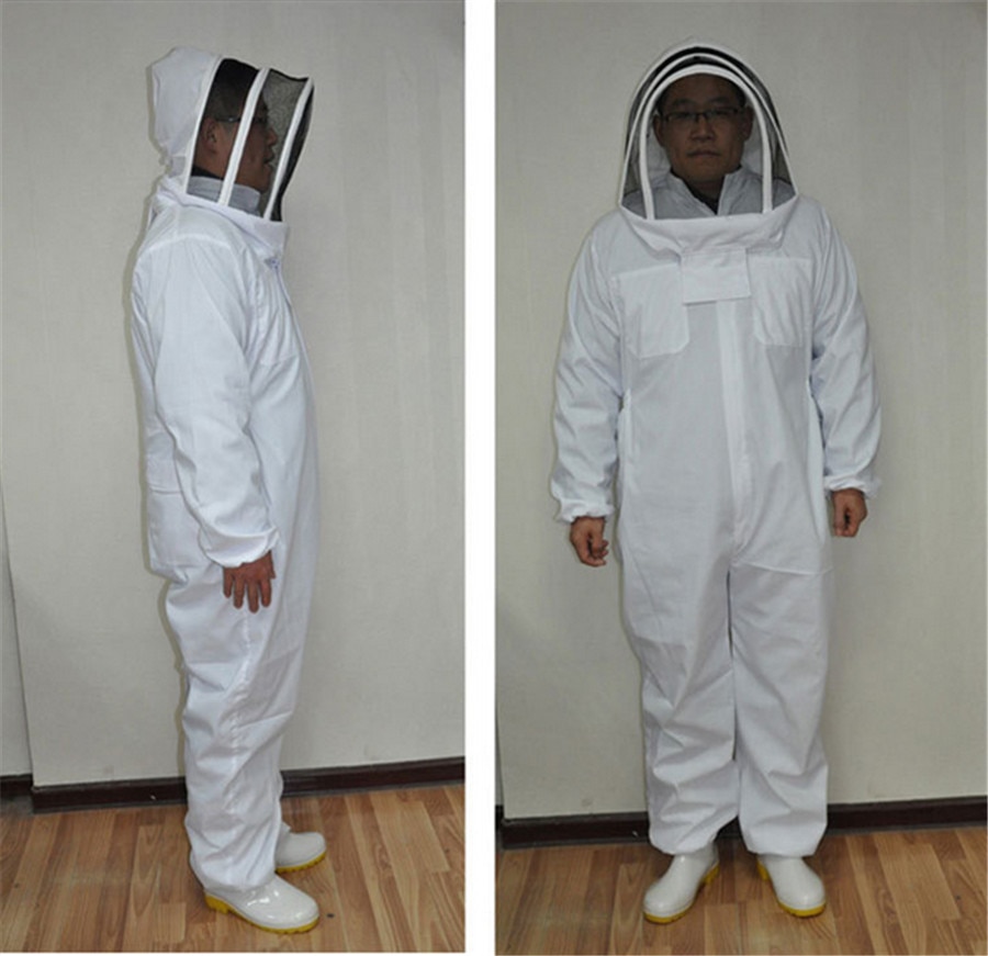 Full Body Beekeeping Suit Clothing Heavy Duty Ventilated Veil Hood Hat Clothes Jacket Protective Beekeeping Suit Beekeepers 3
