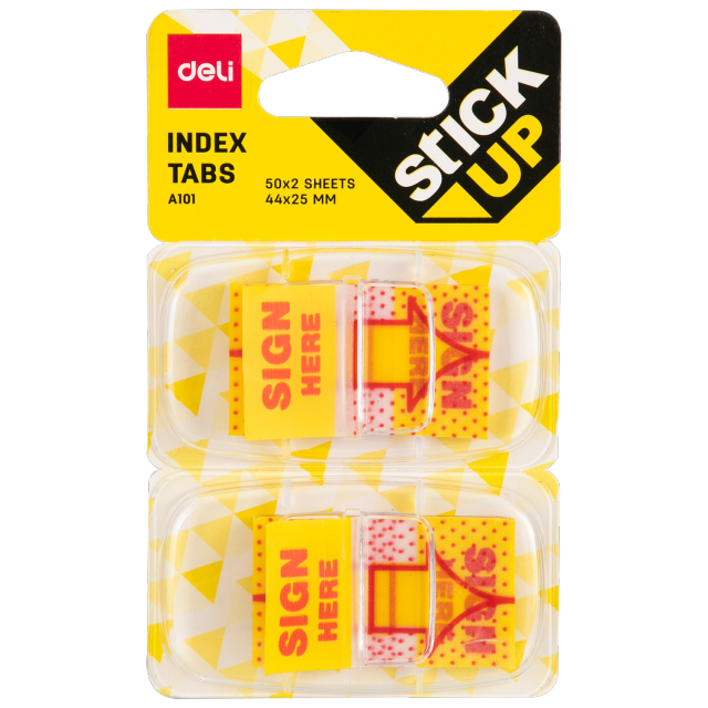 DELI Plastic Index Tabs 100stickers/Card Stationery Sticker Sign Here Planner Stickers Notepads Office School Supplies: Sign Here