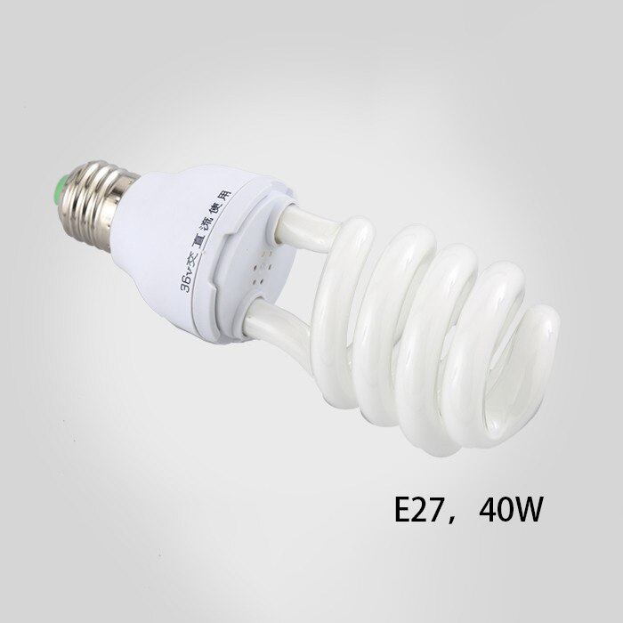 Energisparepærer led dc batteri lampe  e27 skrue energisparepære 36v ac og dc universal tricolor base lampe 20/30/40w
