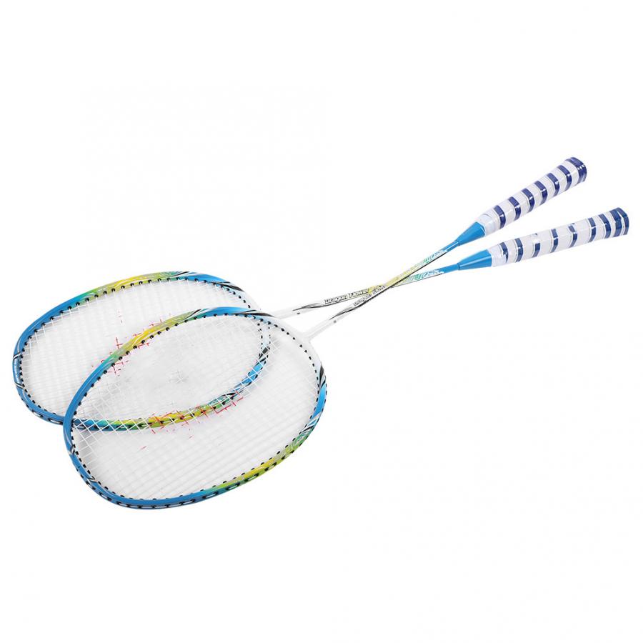 1 Pair Carbon Fiber Badminton Racket Set Lightweight Training Racquets With Bag Racquet Sports Accessories