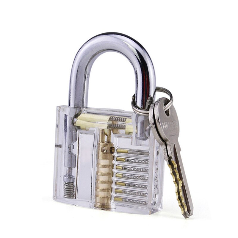 15pcs Lock Pick Set with Transparent Lock Locksmith Tools Practice Hand Tools durable Lock Pick Set PRE