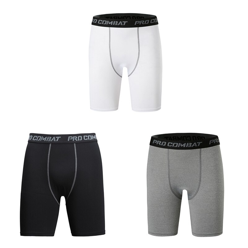 Pantalones cortos deportivos para hombre, Shorts ajustados de compresión, con cintura elástica, para gimnasio, Verano