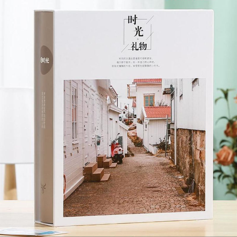 5-Inch Minimalist Photo Albums 200Pcs Large Capacity Interstitial Family Photo Album Children Growth Album Plastic Photo Album