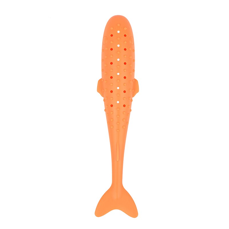 Cepillo de dientes en forma de pez gato, palillo Molar ecológico de silicona para mascotas, juguete limpiador de dientes, juguete interactivo para gatos, mordedor suave de menta: 01