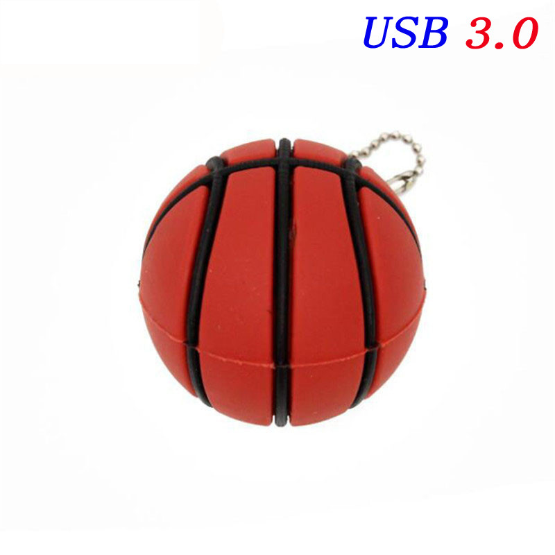 Piłka nożna USB 3.0 Pendrive 64GB Darmowy brelok do kluczy Pen Drive 32GB Kreatywne prezenty Cartoon Memory Stick Czarny Biały Czerwony Pendrive 16G: zielony / 8 GB