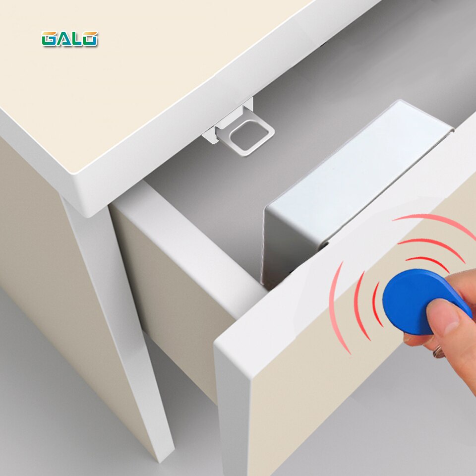 Serrure de porte à capteur Intelligent RFID Invisible, verrouillage de porte de tiroir d&#39;armoire de garde-robe à chaussures