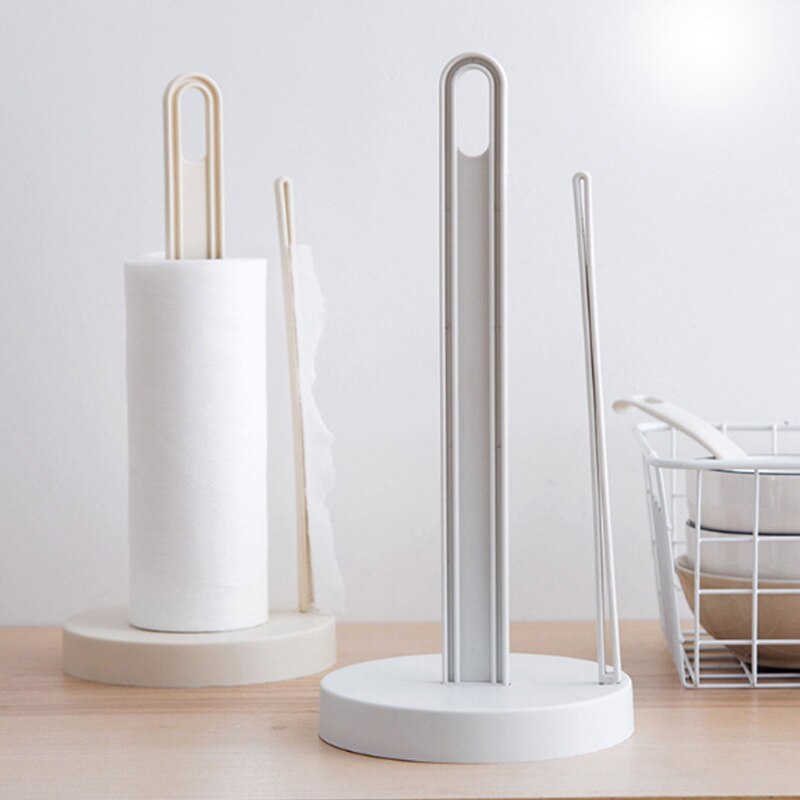 Kitchen Vertical Paper Towel Rack Lazy Rack Roll Paper Holder Plastic Wrap Paper Towel Storage Rack