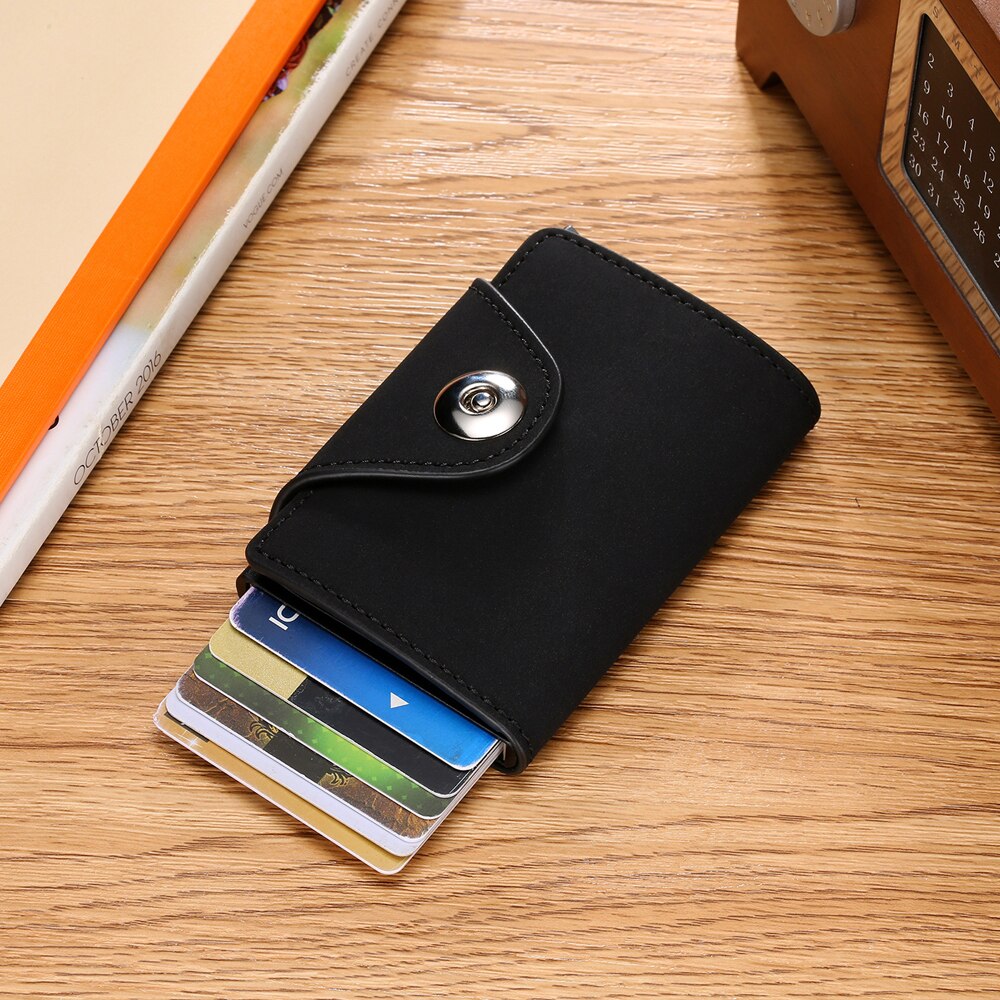 Rfid Anti-magnetic Credit Card Holder Men Security Wallet Aluminium Protection Male Business Cardholder Case Slim Purse
