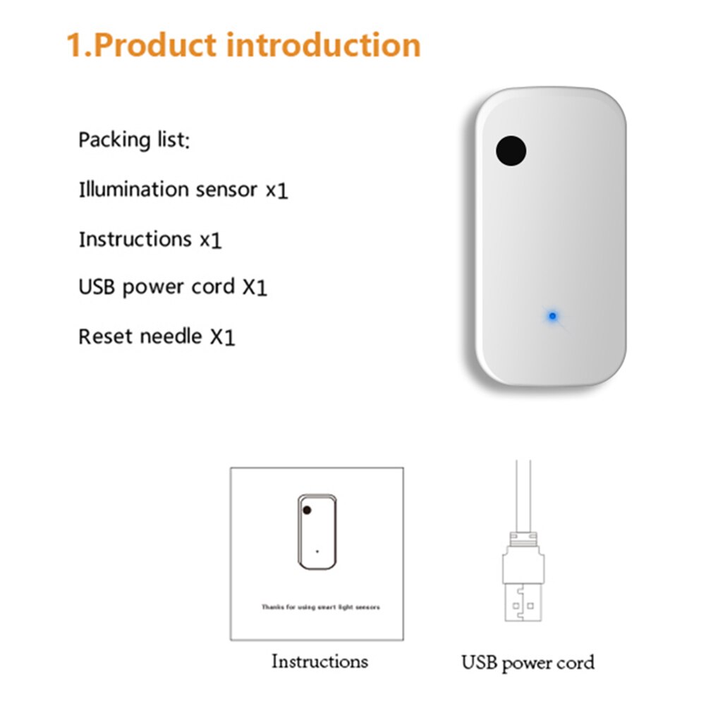 APP Wireless Control Sensor Smart Linkage WiFi Light Sensor Lighting Sufficient Enduring Ruggedness Brightness