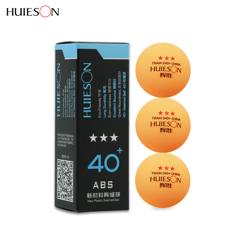 Huieson 3 st/pack plast pingisboll 40+mm 3 stjärnigt material abs bordtennisbollar bordtennistillbehör