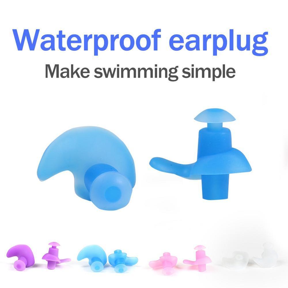 Silicone Waterproof Ear Plugs Swimming Earplugs Diving Anti Dustproof Water Sport Plug Swim Surf Noise K3V0