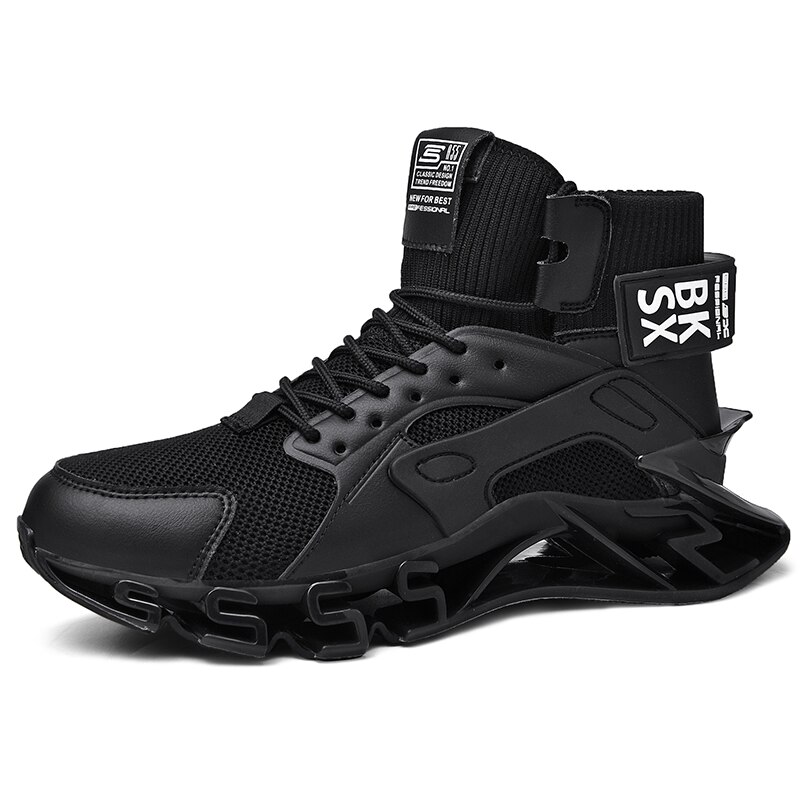 Men's Clunky Sneaker Dorky Dad Casual Walking Shoes Running Shoes Spring Autumn Winter Blade Lace-up Tide Sock-Like Men's Shoes: Black / 6.5