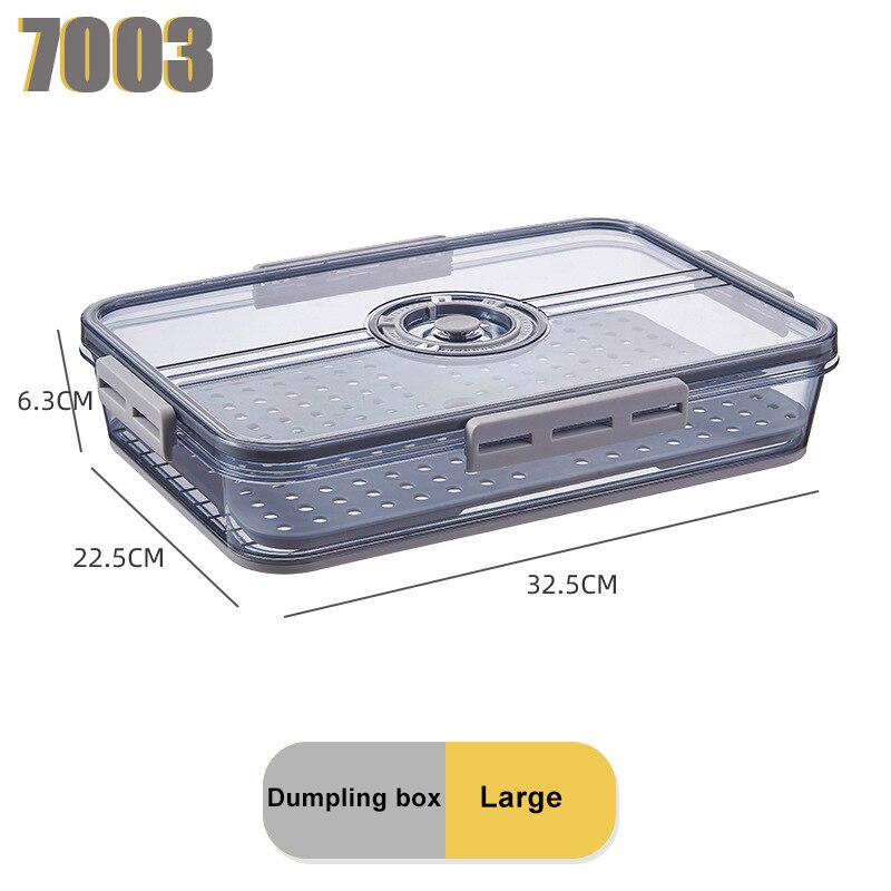 Refrigerator Storage Box Pet Plastic Transparent Thickened Frozen Drain Fresh-keeping Box Special Finishing For Refrigerator: 05