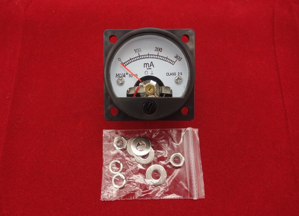 1PC DC 0-300MA Analog Ammeter Panel AMP Current Meter SO45 Panel Cutout Dia.:45mm directly Connect