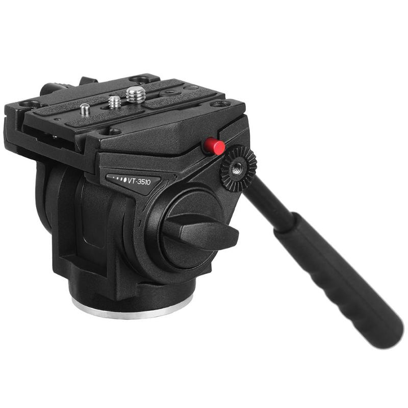 Kingjoy VT-3510 Aluminium Video Statief Hoofd 360 Graden Panoramische Camera Stand Vloeistof Demping Houder 300*130*110mm