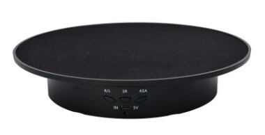 20cm Electric Rotating Jewelry Display Stand Motorized Rotary Turntable Modeldisplay Stand Base Usb/battery Powered Plastic: Black