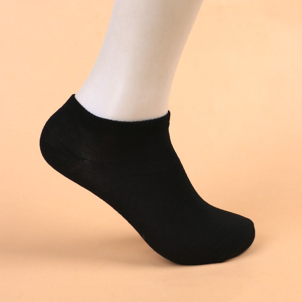 Calcetines tobilleros para hombre y mujer, calcetín Invisible, transpirable, tobillero fino, conjunto de 10 pares: Boat Black