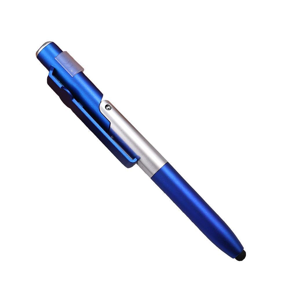 4-In-1 Eenvoudige Draagbare Zaklamp Pen Opvouwbare Balpen Voor Mobiel Nuttig Nachtlampje Houder Multi-functie Telefoon S A9Q6