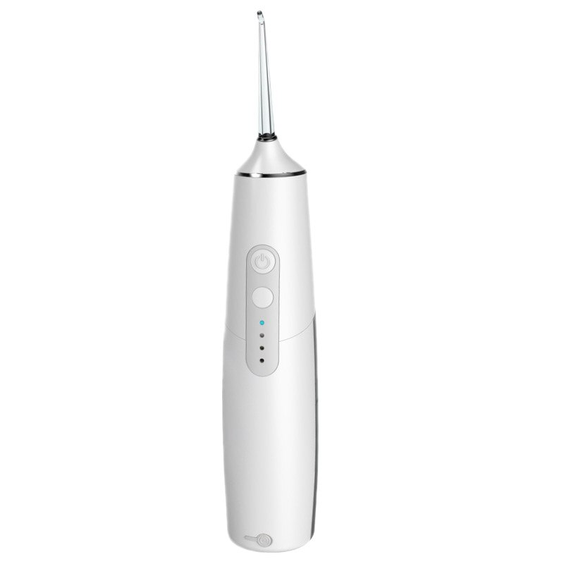 Water Flosser Irrigator Oral Jet Teeth Cleaner Hydro Jet 195Ml Water Tank Water Pick Electric Toothbrushes: White