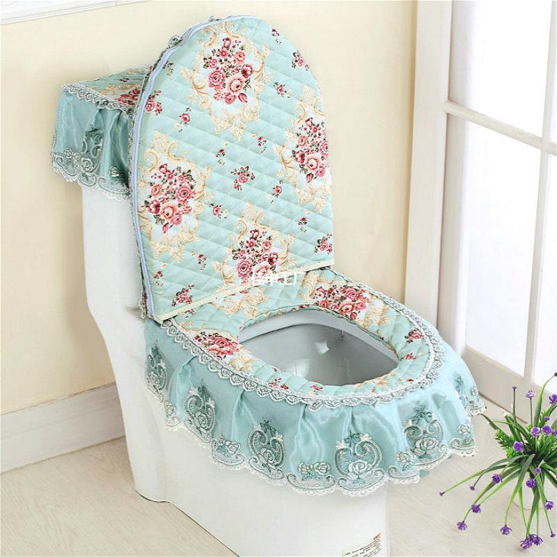 3 Teile/satz Toiletten U-Förmigen Mantel Gold Samt Spitze Wc Sitz Abdeckung einstellen Startseite Schlecht Toiletten matt Panzer Abdeckung wc Abdeckung setzt: verrotten