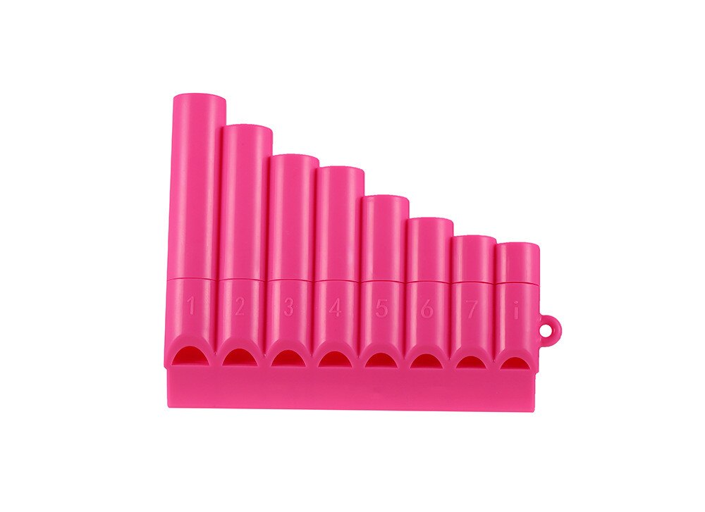 1 stks Pan leidingen Houtblazers Pan Fluit 8 Buizen plastic Flauta pan leidingen Handgemaakte Panflutes Flauta Muziekinstrumenten: Roze